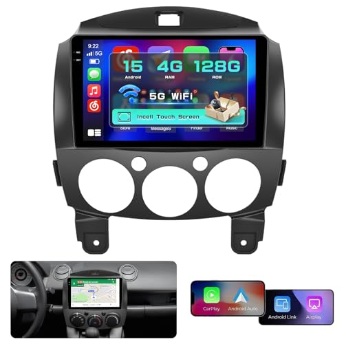 Autoradio CarPlay pour Mazda 2 (2007-2014) avec Écran Incell 9 Pouces 4+128G