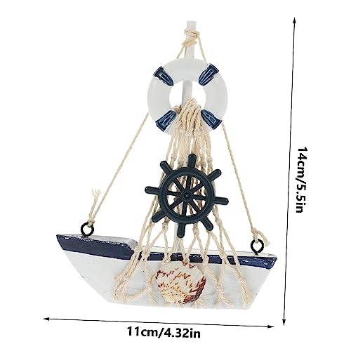 Garneck Mesa De Jantar Mediterrânea Decoração De Veleiro Modelo De Veleiro Ornamento De Veleiro Deco