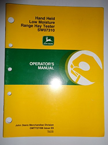 Cover of the John Deere SW07310 Hay Tester User Manual