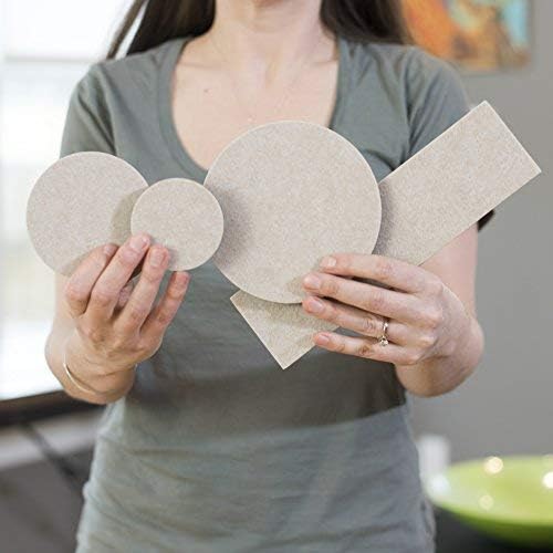 Miniatura 9 de Smart Surface 8154 - Deslizadores móviles reutilizables de fieltro para muebles de 5 pulgadas, redondos, grandes, paquete de 8 en bolsa resellable