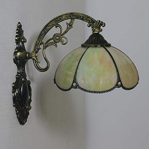 Gdlight Tiffany Style Wall Sconce Lamp Handmade Stained Glass Wall Lamp European Retro Sconce Lamp For Bedroom Bedside Cafe Stairs Aisle Bar Restaurant,A #TOP3