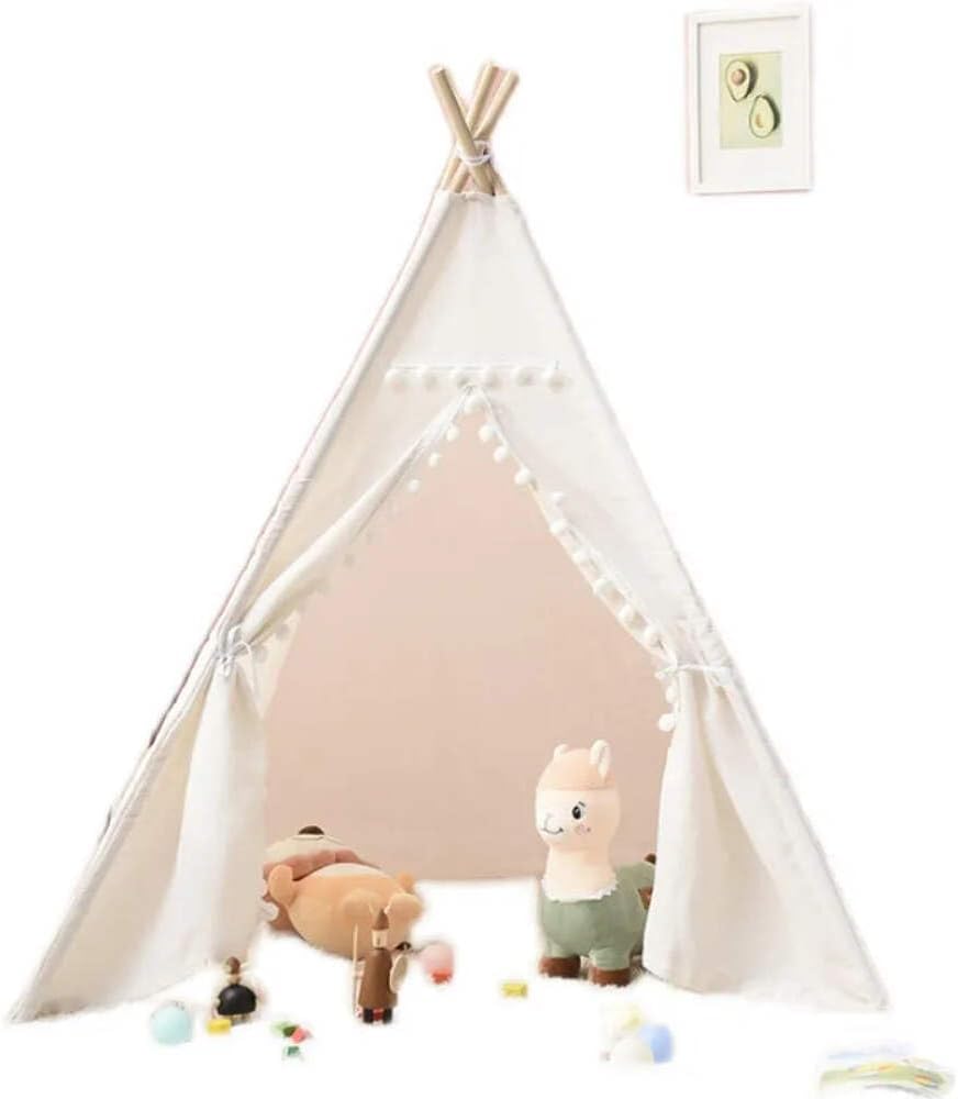 RocketBaby White Teepee Play Tent White Tent
