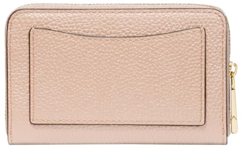 Image of Michael Kors Jet Set Small Zip Around Card Case, Gold-Tone Hardware /Soft Pink