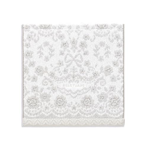 JILL STUART(ジルスチュアート) ドルチェ タオルハンカチ グレー フラワー 無撚糸 フルフィーコットン 58-1880070 約25×25cm