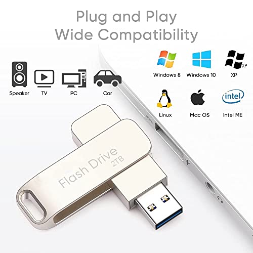 Usb Flash Drive 2Tb, Large Storage ​​Thumb Drive, Flash Stick 2000Gb, Portable U Disk Pen Drive, Memory Usb Stick 2Tb Data Storage For Pc Laptop Tablet Computers #TOP3