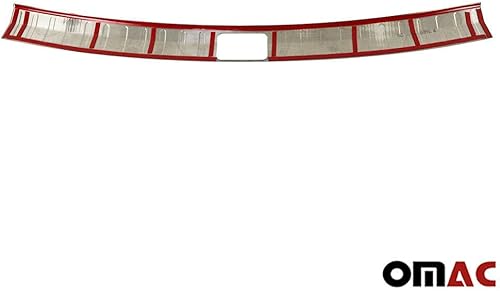 Miniatura 8 de OMAC - Protector de borde de parachoques trasero interior de acero inoxidable cromado para Volkswagen Tiguan 2018-2020