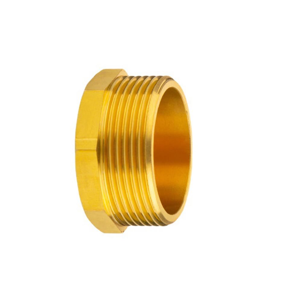 1pc 1/2 3/4 Male Female Thread Brass Pipe Hex Head End Cap Fitting Quick Connector Brass Universal Faucet Adapter(1-1I4)