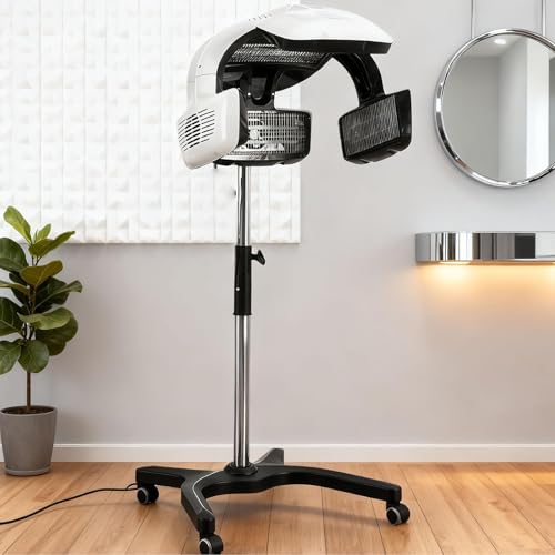 Professional Vertical Hair Dryer Steamer Color Drying Processor for Salons Spas Floor-Standing Hair Care Equipment 110V Rolling Hair