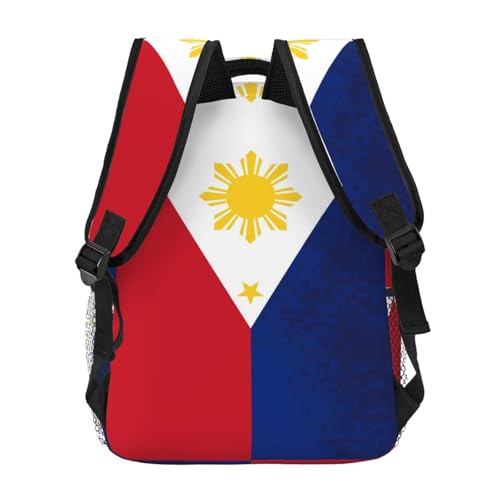 Flag of the Philippines Backpack Casual Laptop Backpack Double Shoulder Bag Lightweight Backpack For Women Men Travel4