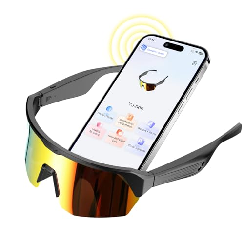 Image of Bluetooth Smart Glasses with Speakers, Cycling Sunglasses for Men Women