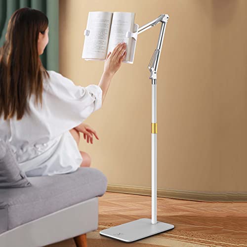 Estante de lectura de pie ajustable a 180 grados y soporte perezoso para el hogar