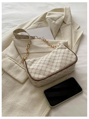 SweatyRocks Women's Vintage Shoulder Bag Top Handle Leather Purses with Zipper Closure4