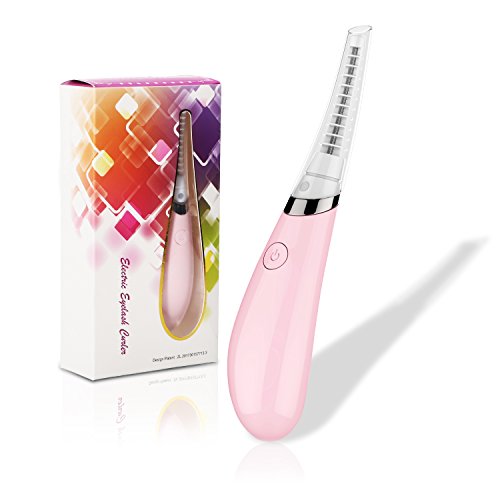Tuisy Electric Heated Eyelash Curler - Rechargeable Automatic Fast Heated Compact Lash Curler with Comb Long Lasting Fits All Eye Shapes