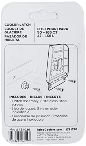 Igloo Hybrid Stainless and Plastic Latch (3.38 L x 0.57 W x 0.57 D Inches) - Black/Silver - image 5