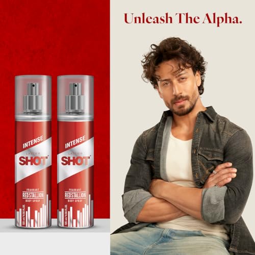Image of Layer'r Shot Red Stallion Body Spray Combo for Men 135ml Pack of 2 | Long-Lasting Premium Fragrance | Fougere Fresh, Bergamot & Woody Scent| Everyday Perfume | Perfect Deodorant Gift for Him