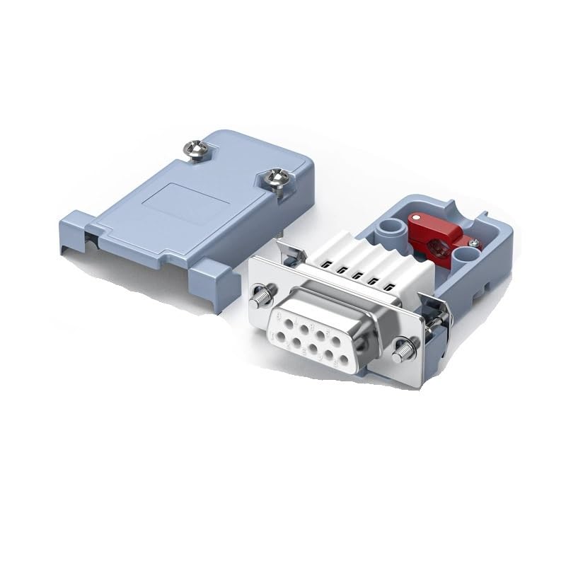 Mi ni DB9 485/422 Solderless Joint Male Female Connector Upgraded 9Pin RS232 Serial Port Adapter All Plug(Female-Solid Pin)