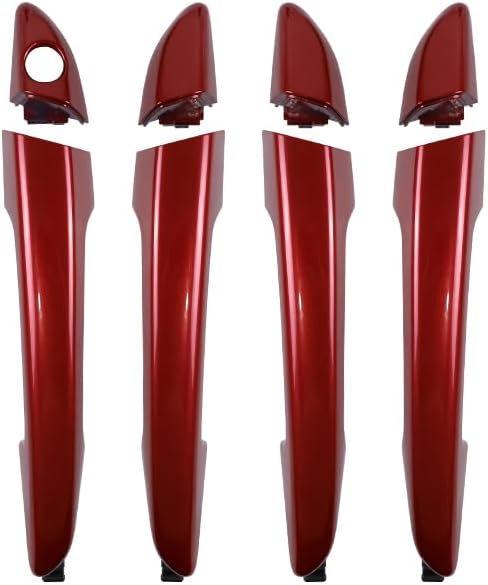 Red 1 Lot Exterior Door Handle Compatible with Hyundai Sonata 2015-2019