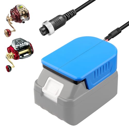 Electric Reel Battery Adapter for Makita 18V Battery Work for Daiwa 14.4V SEABORG 800MJ 800,800J,SABORG 1200MJ 1200,1200J Power Assist Reels Power Super Electric Fishing Reel Power Cable