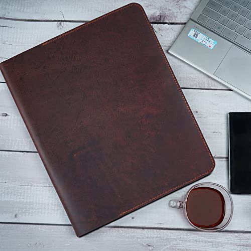 Cestantiq, Heavy Duty Full Grain Leather Journal Cover (8.5 X 11 In.), Refillable Moleskine Cahier Xxl, Refillable Spiral Notebook (8.5 X 11 In.), Handmade Leather Journal Cover - Brown #TOP5