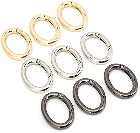 6 Piezas Mosquetón Redondo Anillo De Resorte De Aleación