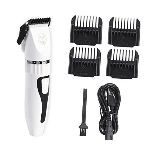 ORFOFE Haustierrasierer Haarschneider Für Hunde Und Katzen Wiederaufladbarer Elektrischer Haarschneider Mit 4 Längen Geräuscharm Ideal Für Die Fellpflege