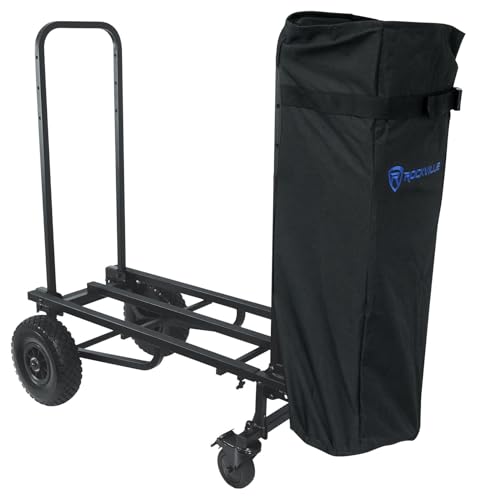 Rockville Bundle: Rockville Rock CART Off-Road DJ Equipment Pro Transport Rolling Car Huge Wheels! Bundle with Rockville CART-Stand-Bag Tripod/Mic/Speaker Stand Bag for Rock Cart Pro (2 Items)