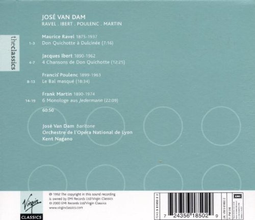 Don Quichotte à Dulcinée / Chansons de Don Quichotte / Le Bal masqué / 6 Monologues