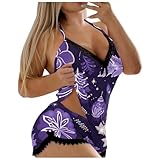 Babydoll Schlafanzug Sexy Dessous Damen für Sex, Brustfrei BH reizwäsche Dessous Damen sexy unterwäsche Curvy Dessous für Schwangere po Polster unterwäsche en BH Set Bustier mit
