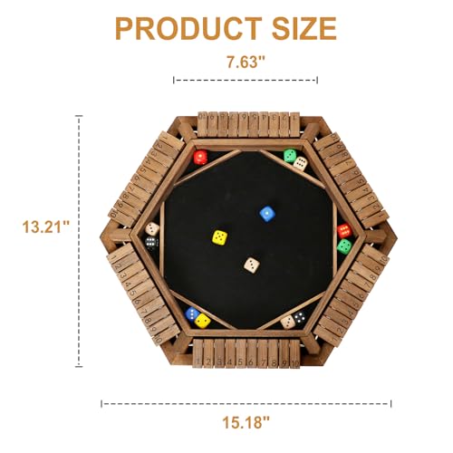 Juego Shut The Box de madera para 2-6 jugadores miniatura 5