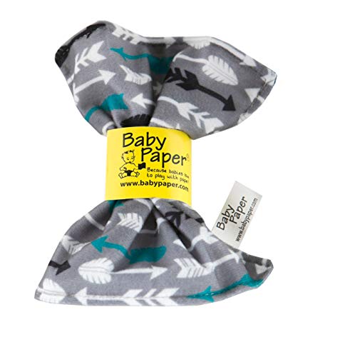 Image of Baby Paper Crinkle Sensory Toy & Teether, Arrows Print, Washable Gift
