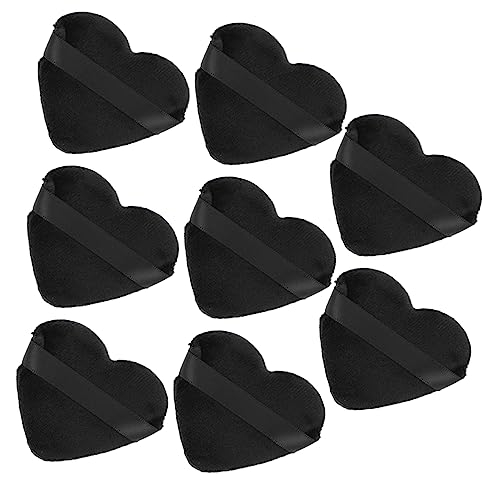 Gogogmee 8Pcs Heart Shaped Makeup Soft Dry Powder for Foundation Loose Powder and Blush Compact for Home and Salon Use Beauty Tool for Women