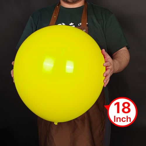 Image of PartyWoo Yellow Balloons 20pcs 18 Inch Yellow Latex Helium Balloons for Birthday Baby Shower Graduation Sunflower Anniversary Engagement Bee Hawaiian Beach Lemon Theme Party Decorations Yellow-Y55