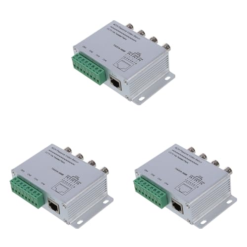 Balun vidéo UTP 4 canaux émetteur récepteur 3 pièces pour système surveillance