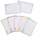Juvale 60-Pack 4x6 Recipe Cards Double Sided, Colored Recipe Index Cards for Cooking and Kitchen Org
