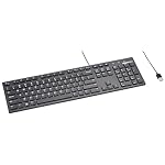 Amazon Basics Wired Keyboard, Full-Sized, QWERTY Layout, Black