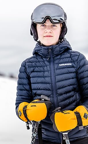 Hestra Gauntlet CZone Junior Mitt (Youth 4-13yrs) | Waterproof, Insulated Kids Snow Mittens for Winter, Skiing & Playing in The Snow - Orange Multi - 7