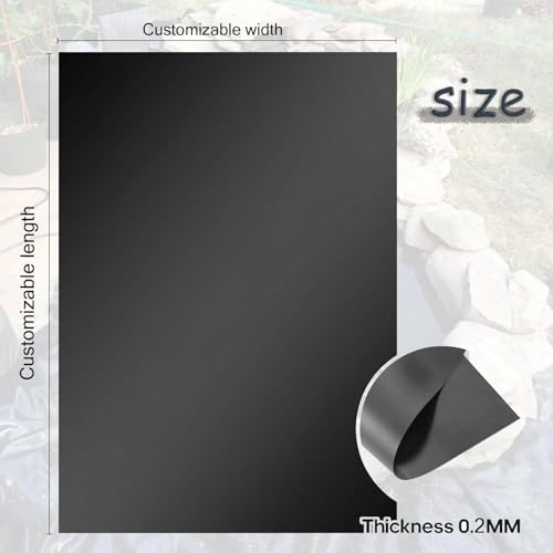 Bâche pour bassin membrane imperméable noire 3x4m bâche flexible étangs préformés