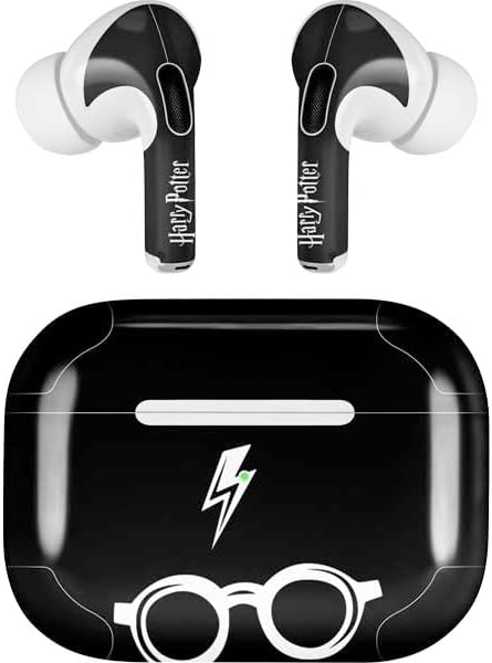 Skinit Decal Audio Skin Compatible with Apple AirPods Pro - Officially Licensed Wizarding World Harry Potter Scar and Glasses Design