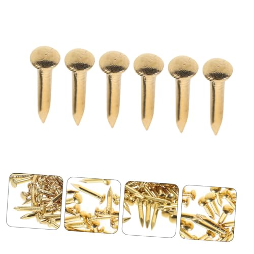 Clavos de cabeza redonda de cobre 100 piezas para colgar cuadros y muebles miniatura 5