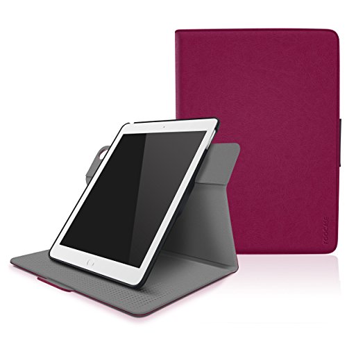 New iPad 9.7 inch 2017 / iPad Air / iPad Air 2 Case, rooCASE Orb Folio 360 Rotating Stand Leather Case with Auto Sleep Wake for Apple iPad 9.7 inch 2017 /iPad Air / iPad Air 2, Magenta