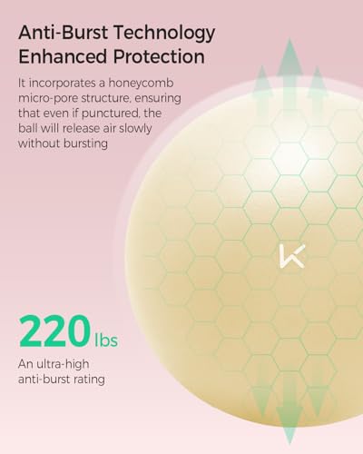Image of KEEP Exercise Ball Anti-Burst - Thickened Yoga Ball Pilates Ball for Physical Therapy, Fitness Ball for Workout, Core Strength and Physical Therapy