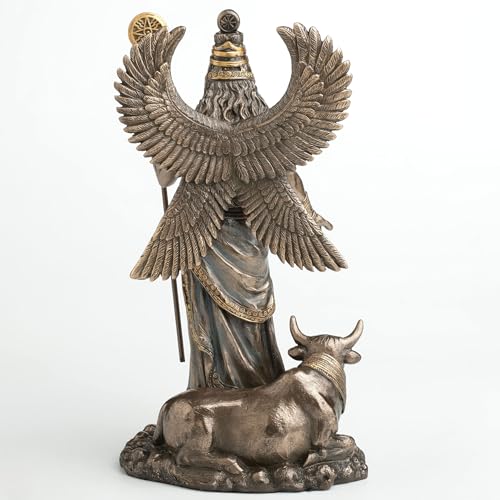 Estatua de Anu Rey Mesopotámico en Resina y Bronce 9.16 pulg miniatura 3