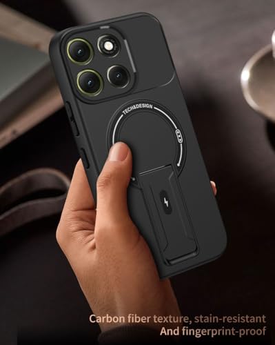 Coque antichoc Oppo A5 Pro 5G rigide silicone orange et support