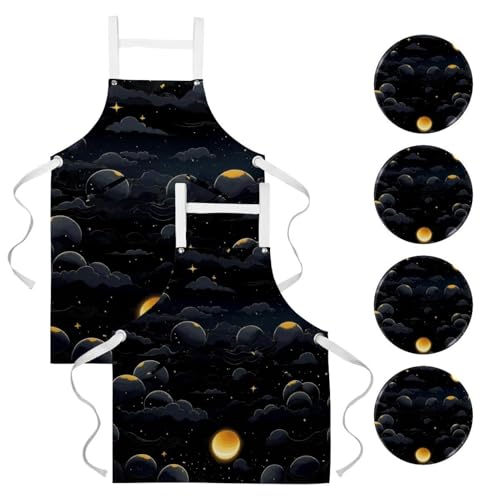 Tablier éclipse solaire lot de 2 avec poches pour homme et femme