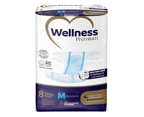 Fralda Geriátrica Wellness Premium Unit M com 8 unidades
