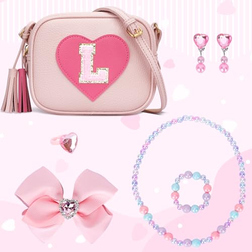 Image of KKXIU Birthday Gifts for Girls Initial Toddler Purse Cute Kids Crossbody Bag