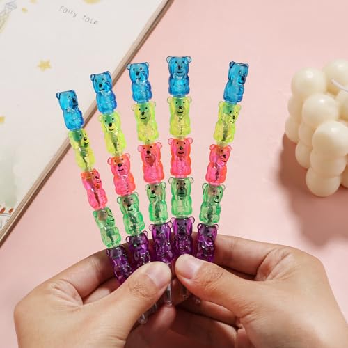 Set de 5 Lápices apilables con diseño de oso miniatura 3
