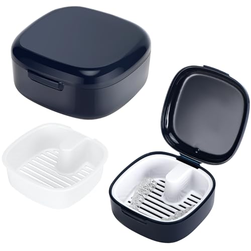 Zikenis Boîte de rangement pour prothèses dentaires avec tami,boîte à appareils orthodontiques,Boîtes pour Prothèses Dentaires,boîte à attelles dentaires pour...