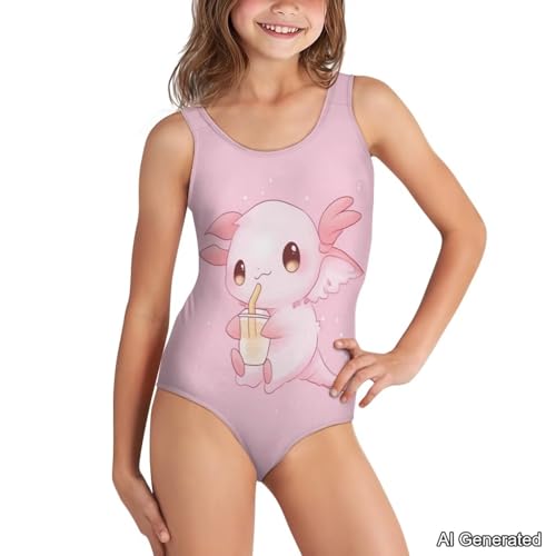 Image of Girls One Piece Swimsuits Sleeveless Lightweight Bathing Suit Beach Swim Suit Quick Dry Swimwear 5-14 Y