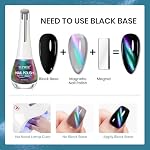 Cat Eye Nail Polish Non Gel with Magnet Quick Dry Cateye Magnetic Nail Polish for Fingernail Air Drying Fast Lacquer Manicure Gift For Women Girls 16ml, 0.54fl oz - Image 2